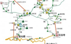 黄山风景区旅游线路图