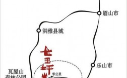 洪雅七里坪风景区地图