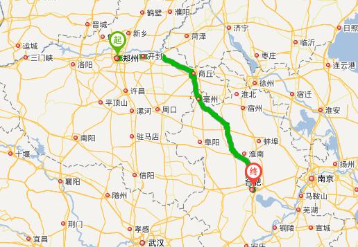 郑州到合肥路过哪里-图1