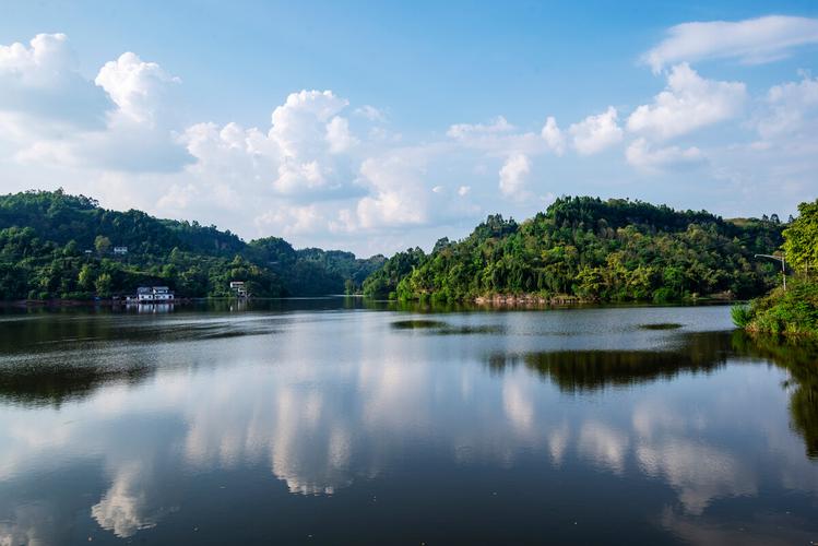 资中白云湖风景区-图1