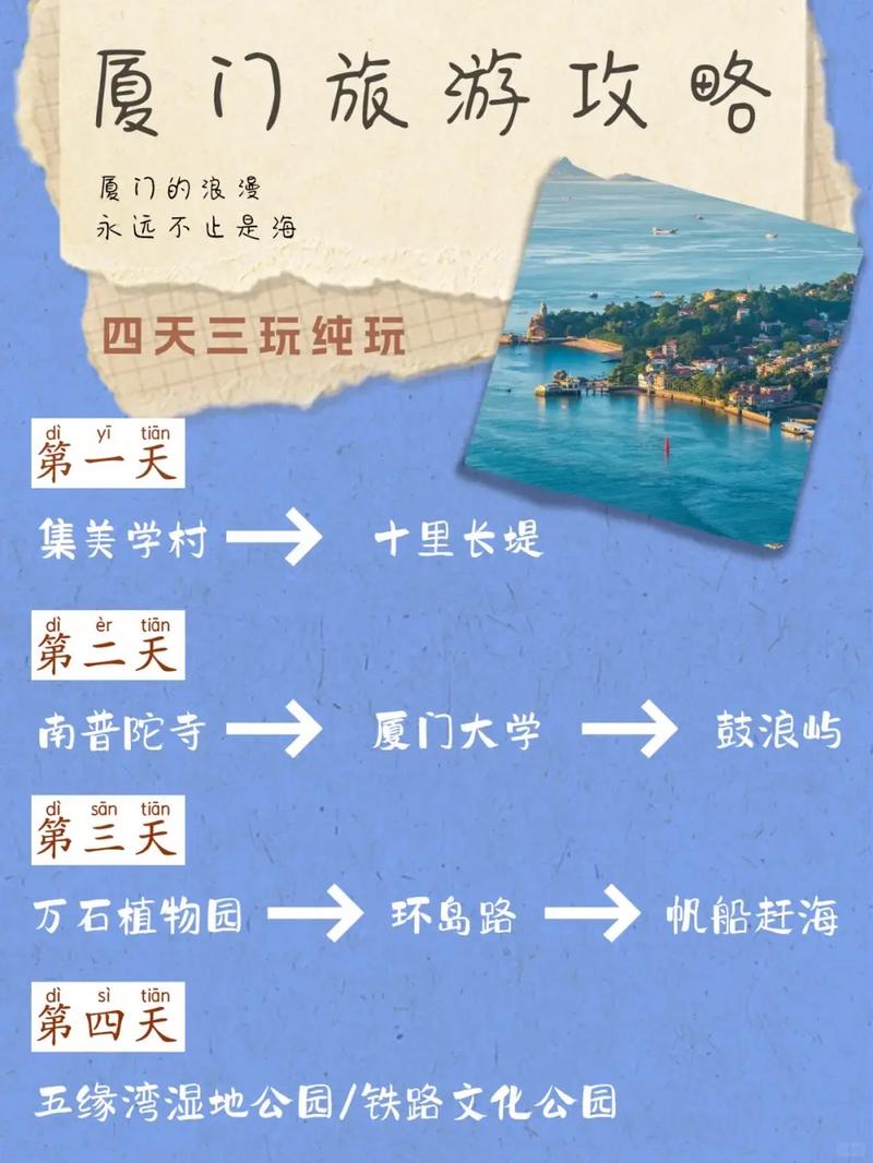 厦门四天三夜旅游攻略，如何玩转这座美丽的海滨城市？-图1