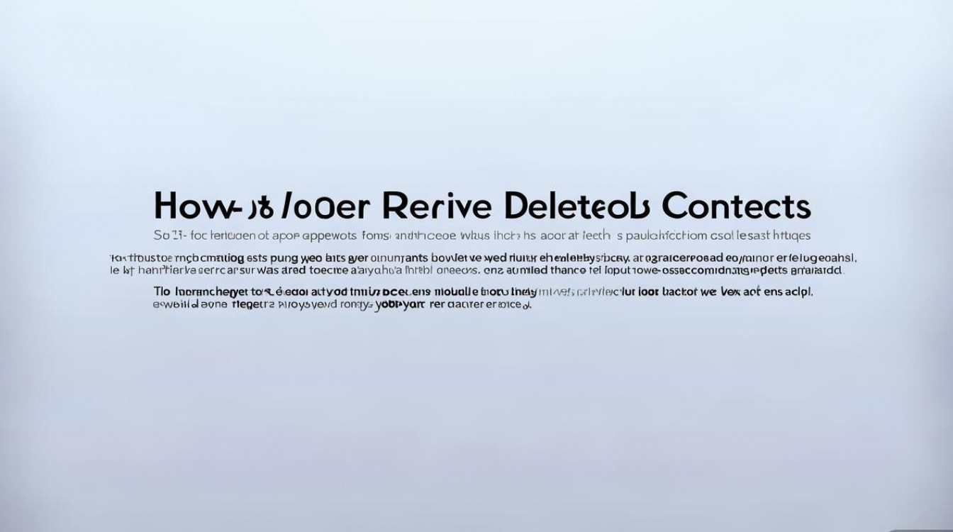 苹果手机误删通讯录还能找回吗？恢复方法在这里！