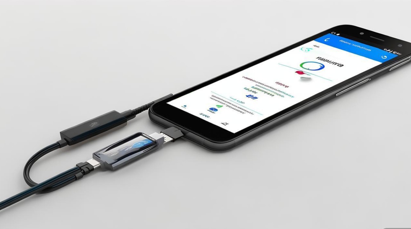 华为5a手机怎么用OTG线连接U盘传输文件?