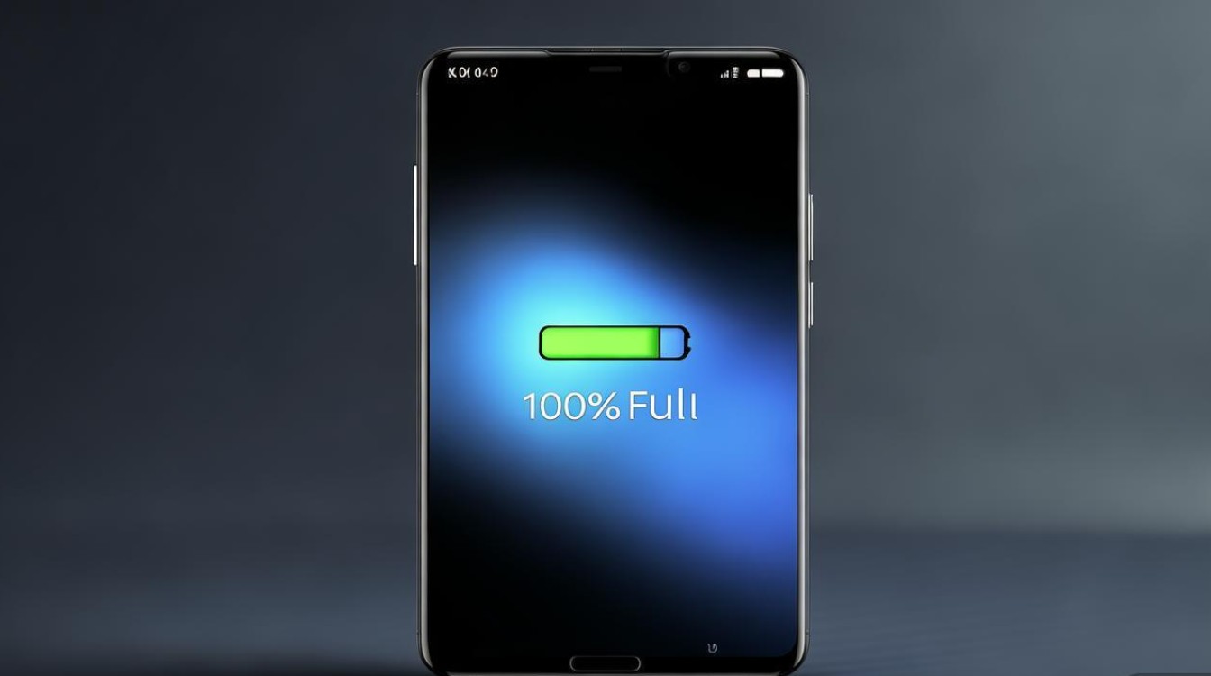 华为手机充满电后，手机屏幕会显示什么状态？