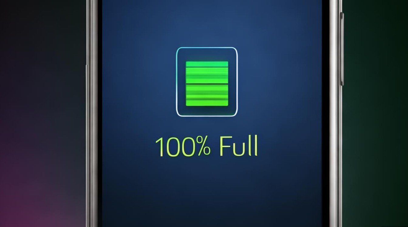 华为手机充满电后，手机屏幕会显示什么状态？