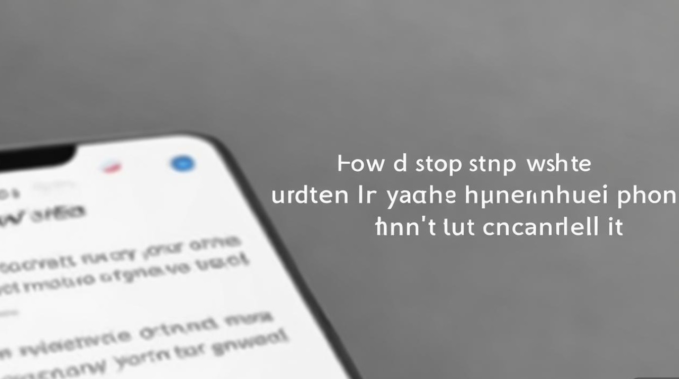 华为手机不想更新系统却取消不了怎么办?