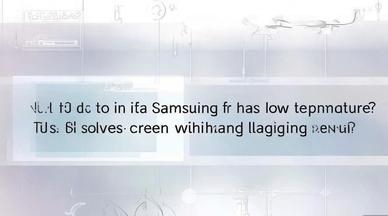 三星显示温度低怎么办？屏幕发白/卡顿如何解决？