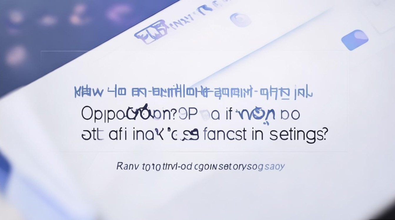 oppo手机字体怎么放大？设置里找不到选项怎么办？