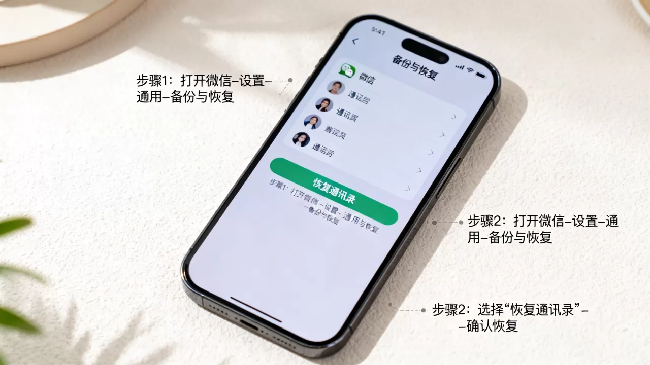 iphone微信备份通讯录怎么恢复，iphone微信恢复通讯录备份