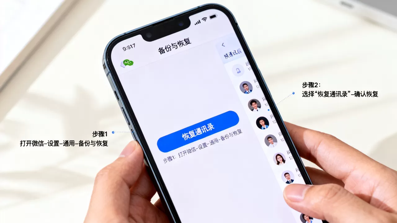 iphone微信备份通讯录怎么恢复，iphone微信恢复通讯录备份