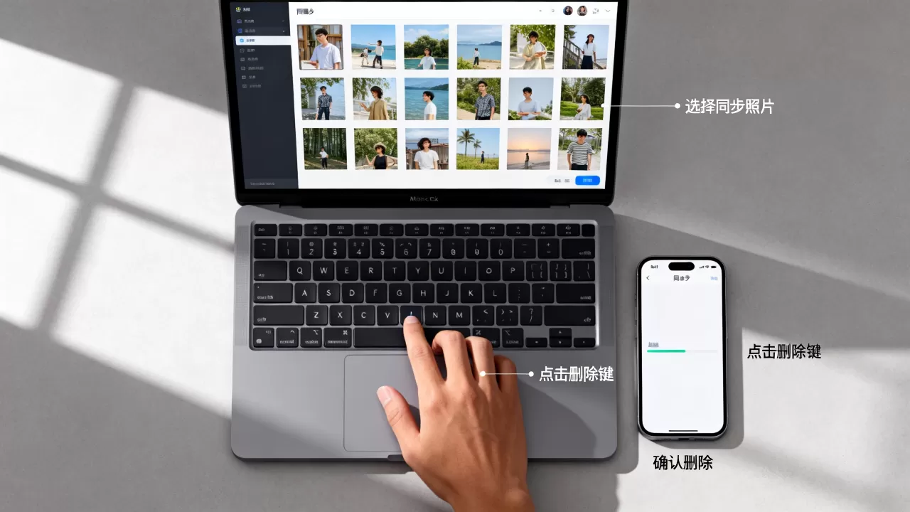mac同步iphone照片怎么删，mac电脑同步到iphone的照片怎么删除文件