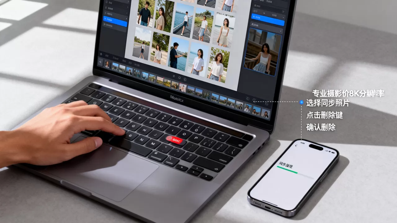 mac同步iphone照片怎么删，mac电脑同步到iphone的照片怎么删除文件