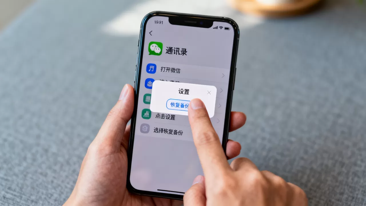 iphone微信怎么恢复通讯录备份，iphone微信恢复通讯录