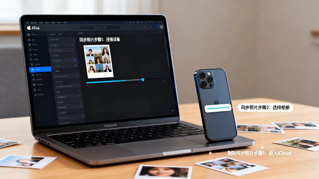 itunes怎么同步到iphone的照片，itunes同步照片怎么删除