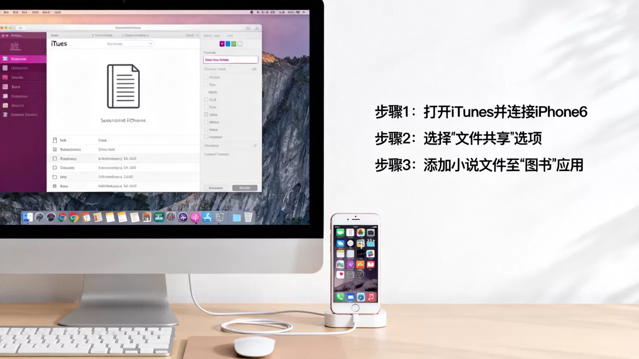 怎么在电脑上用itunes把自己的小说放到iphone6里面，itunes导入小说到iphone