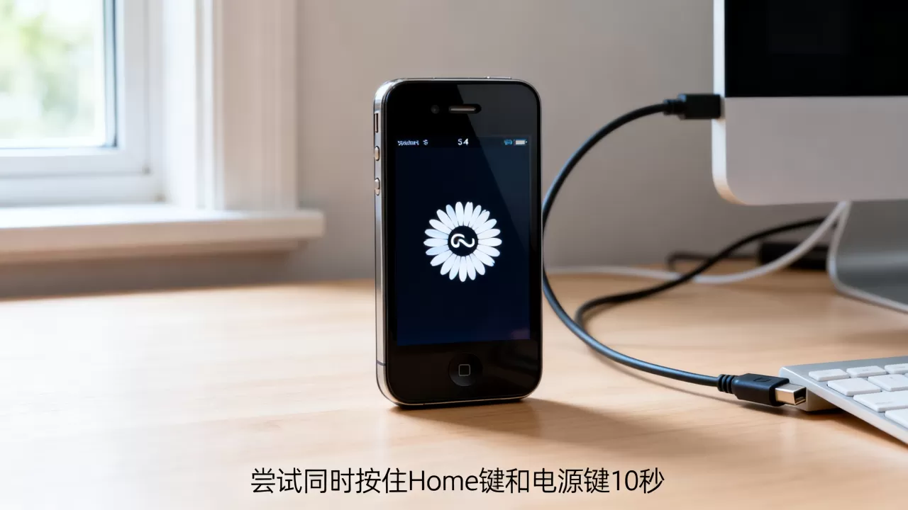 越狱iphone4还原后无限菊花无法强制重启怎么办，iphone4无限菊花重启