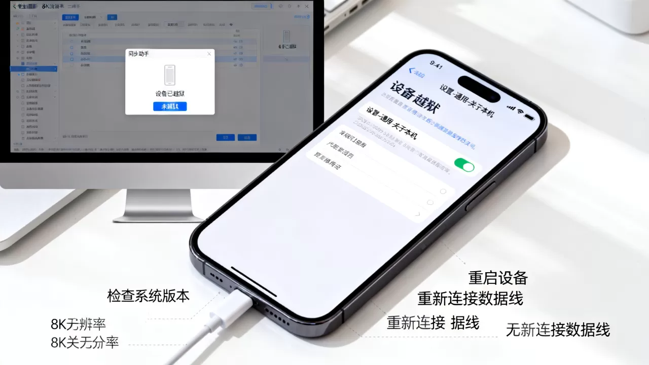 我的iphone没有越狱同步助手显示已经越狱怎么回事儿，iphone显示已越狱怎么解决