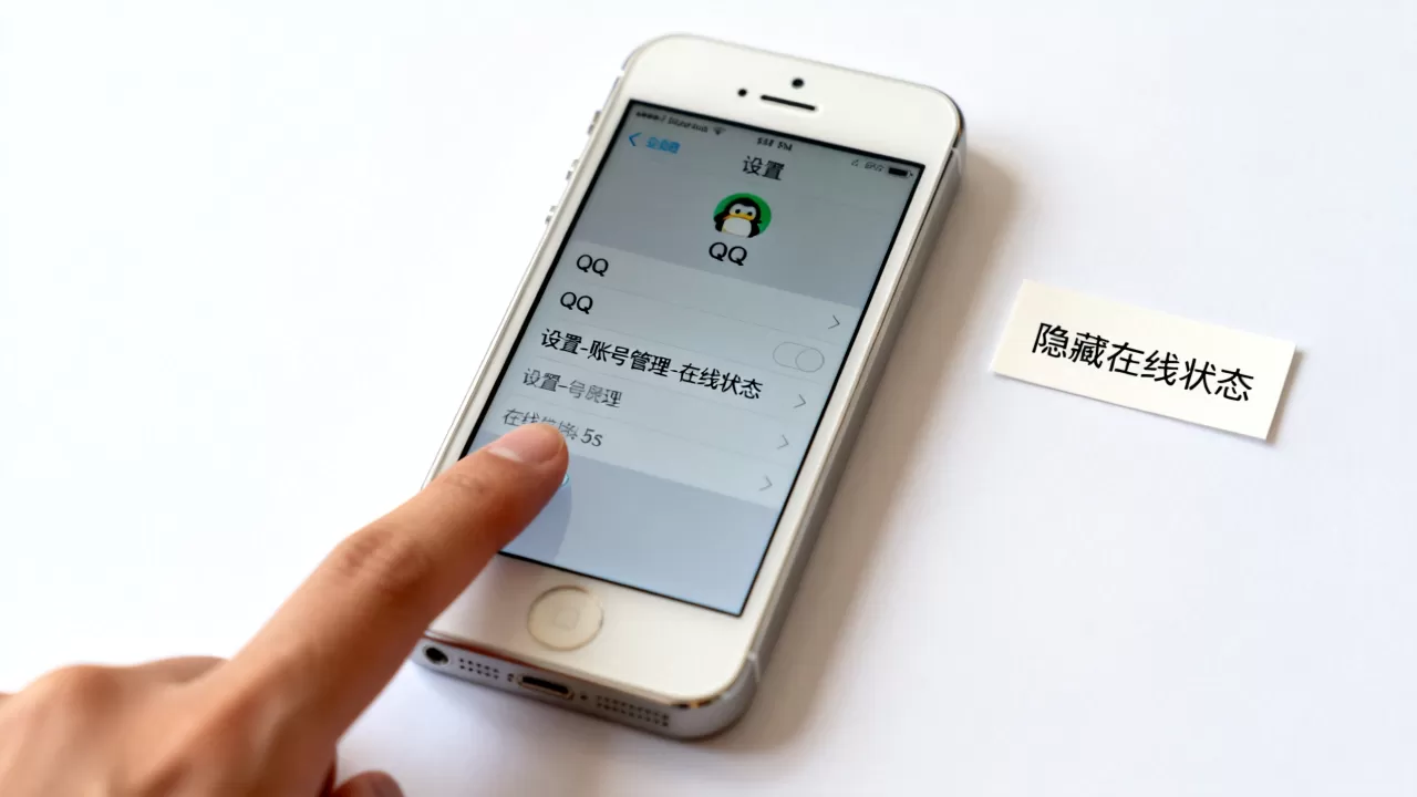 iPhone5s挂QQ不显示在线，iPhone5s挂QQ状态怎么设置