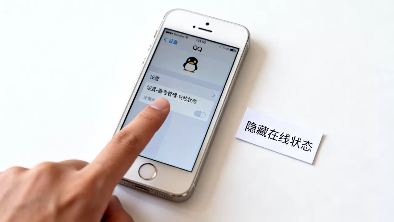iPhone5s挂QQ不显示在线，iPhone5s挂QQ状态怎么设置