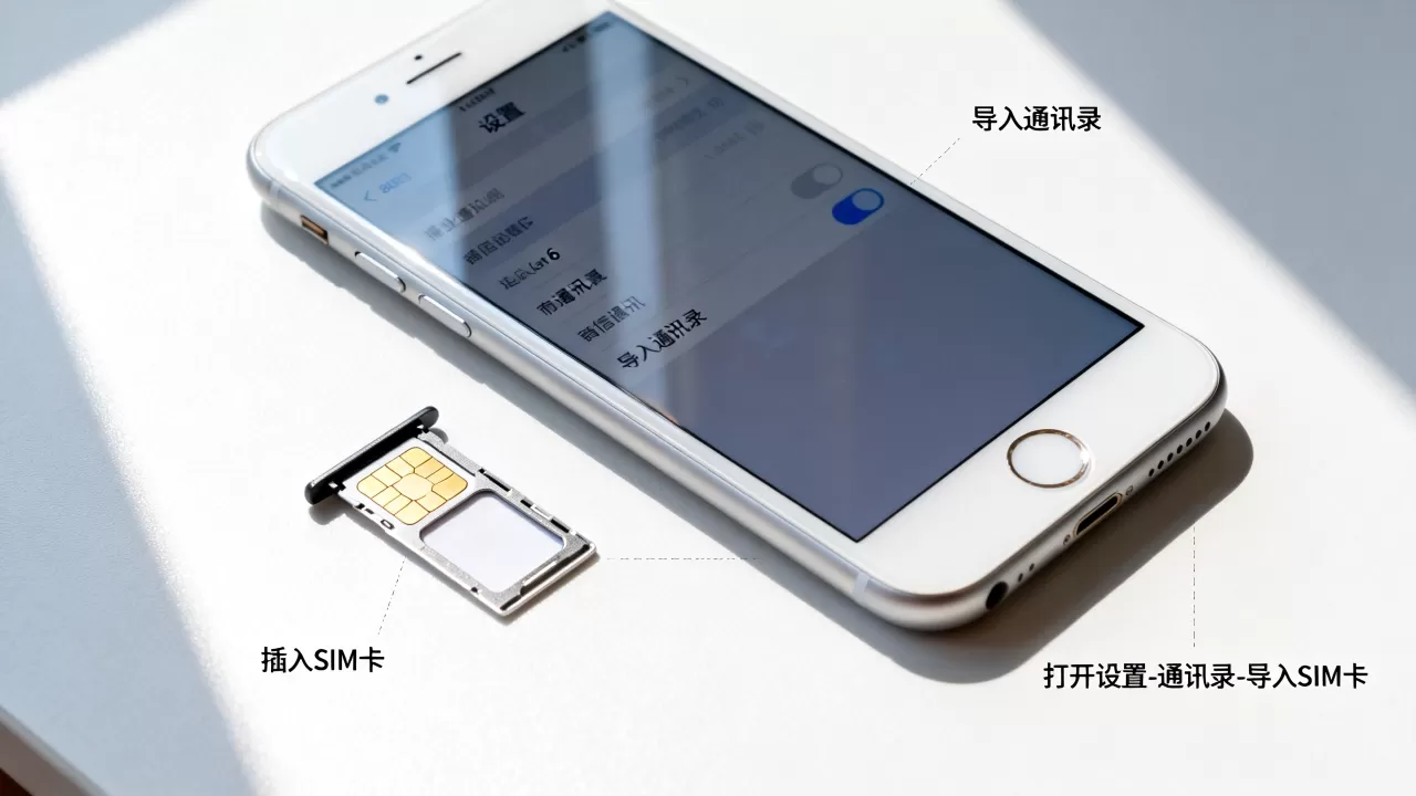 怎么把卡号码导入iphone6，iphone6导入通讯录