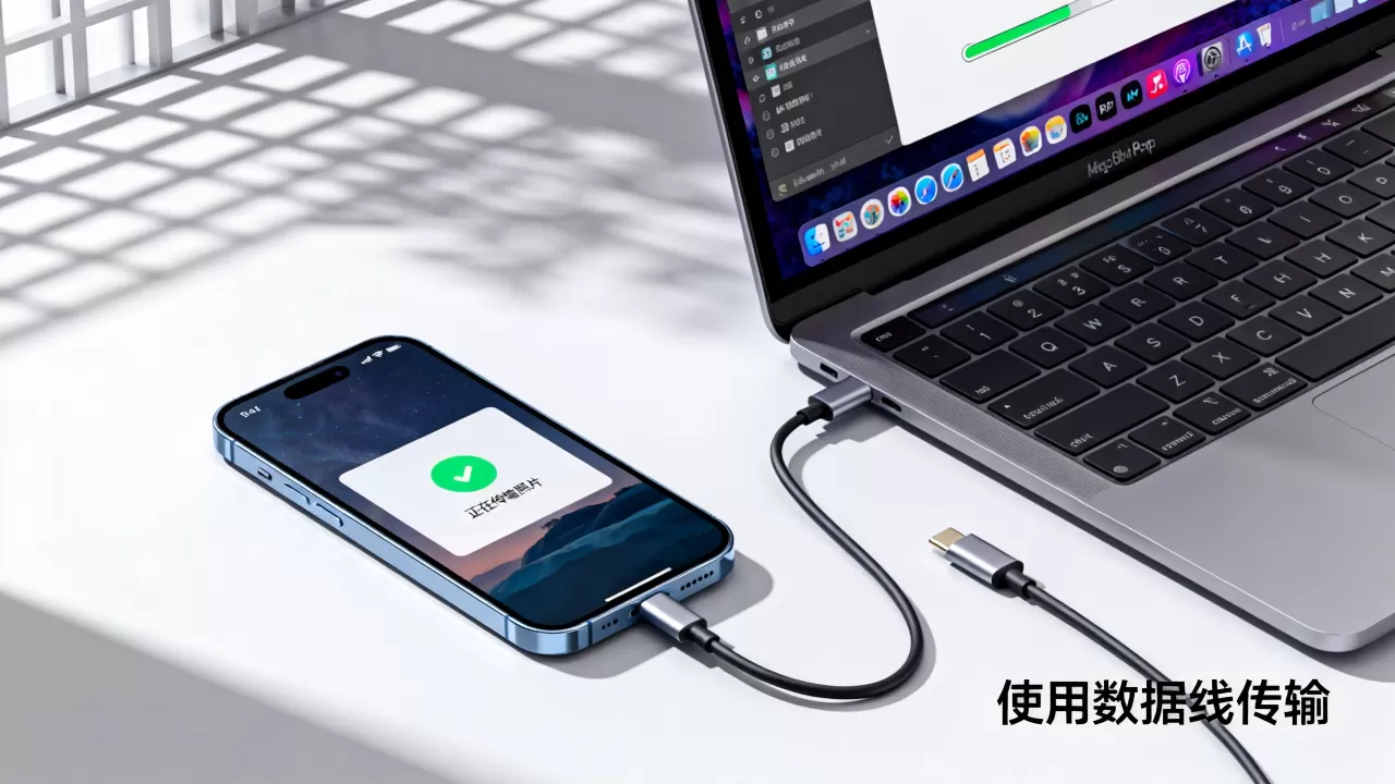 怎么把iphone照片传到mac电脑桌面，iphone传照片到mac