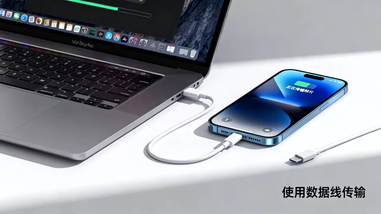 怎么把iphone照片传到mac电脑桌面，iphone传照片到mac