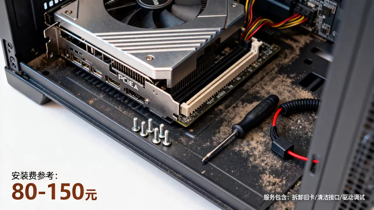 电脑城显卡安装费贵吗，显卡安装服务价格