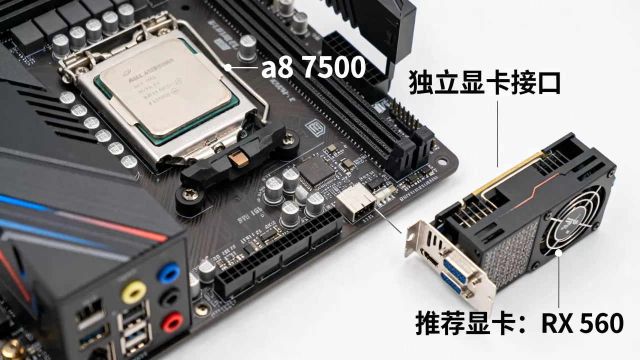a8 7500能插独立显卡吗，a8 7500配什么显卡