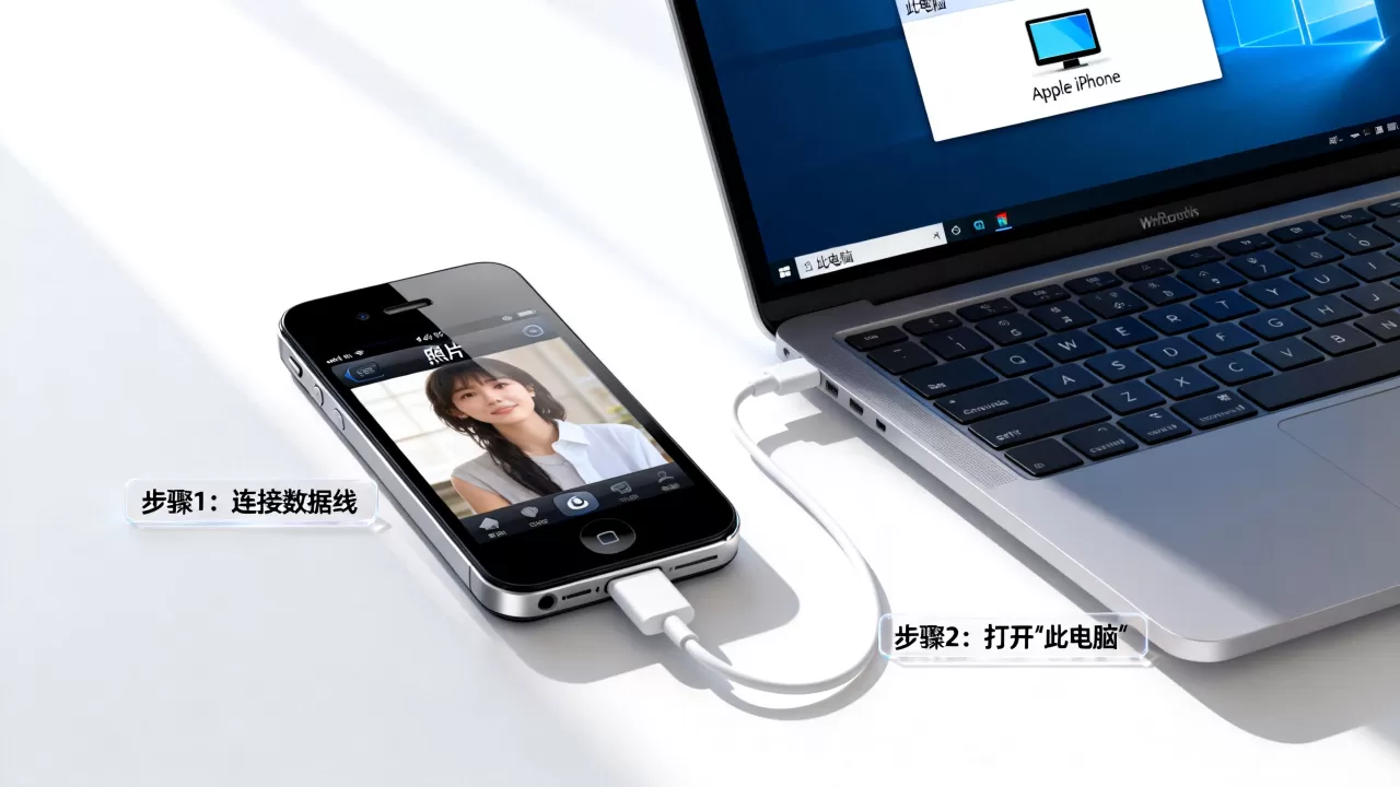 iphone4s怎么拷贝照片到电脑，iphone4s连接电脑传输照片