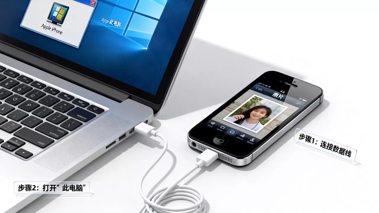 iphone4s怎么拷贝照片到电脑，iphone4s连接电脑传输照片