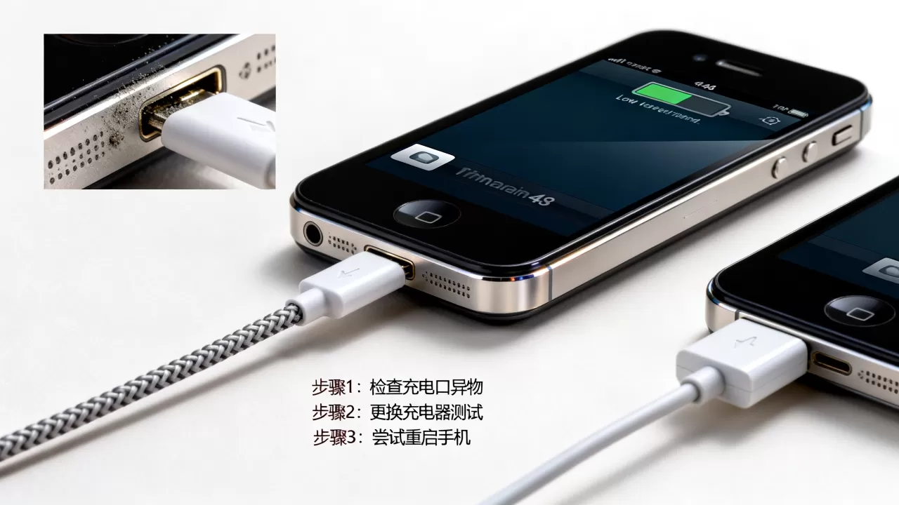 iphone4s充不进去电怎么回事，iphone4s充电没反应怎么解决