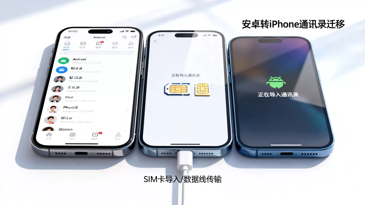安卓换到iphone手机通讯录怎么办，安卓转苹果通讯录迁移
