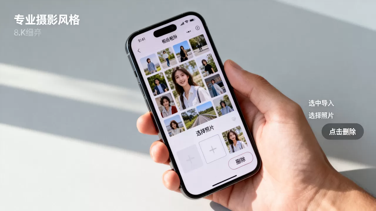 iphone中导入的相册怎么删除照片，苹果手机删除导入照片