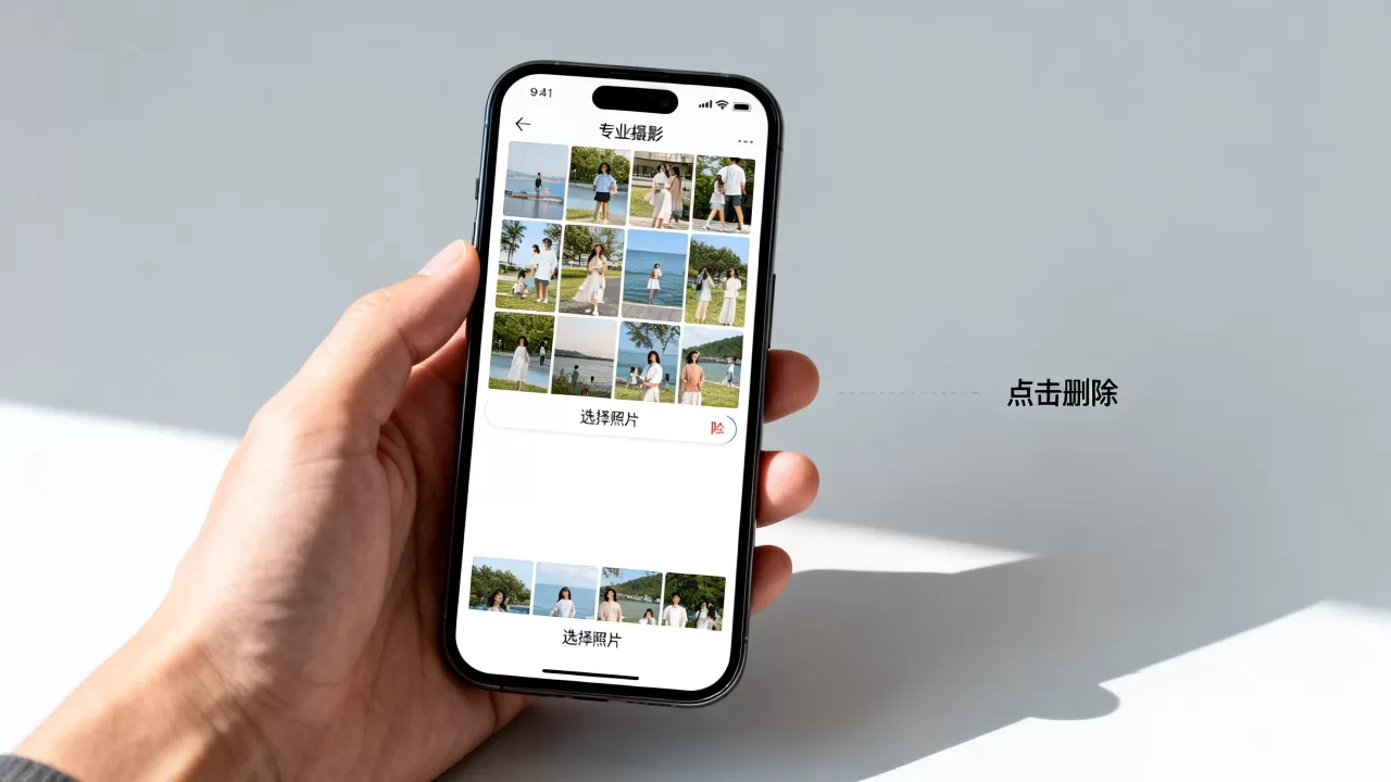 iphone中导入的相册怎么删除照片，苹果手机删除导入照片