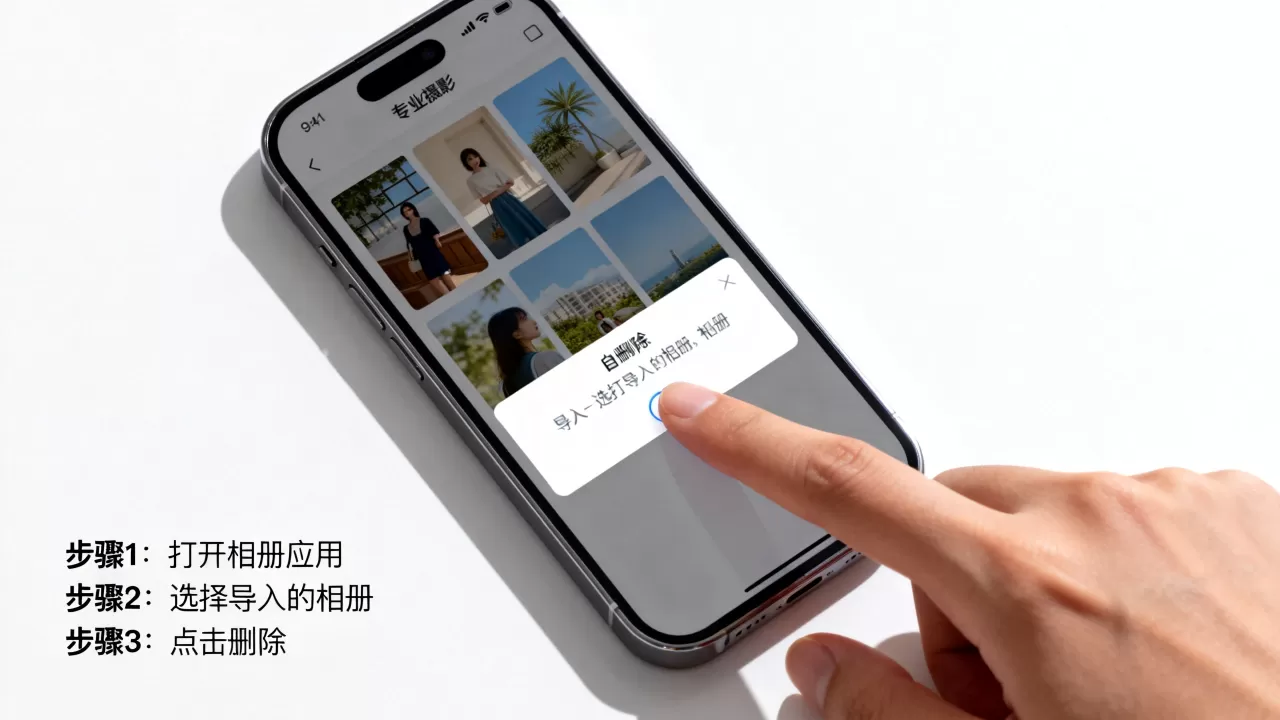 iphone中导入的相册怎么删除，苹果手机删除导入相册的方法
