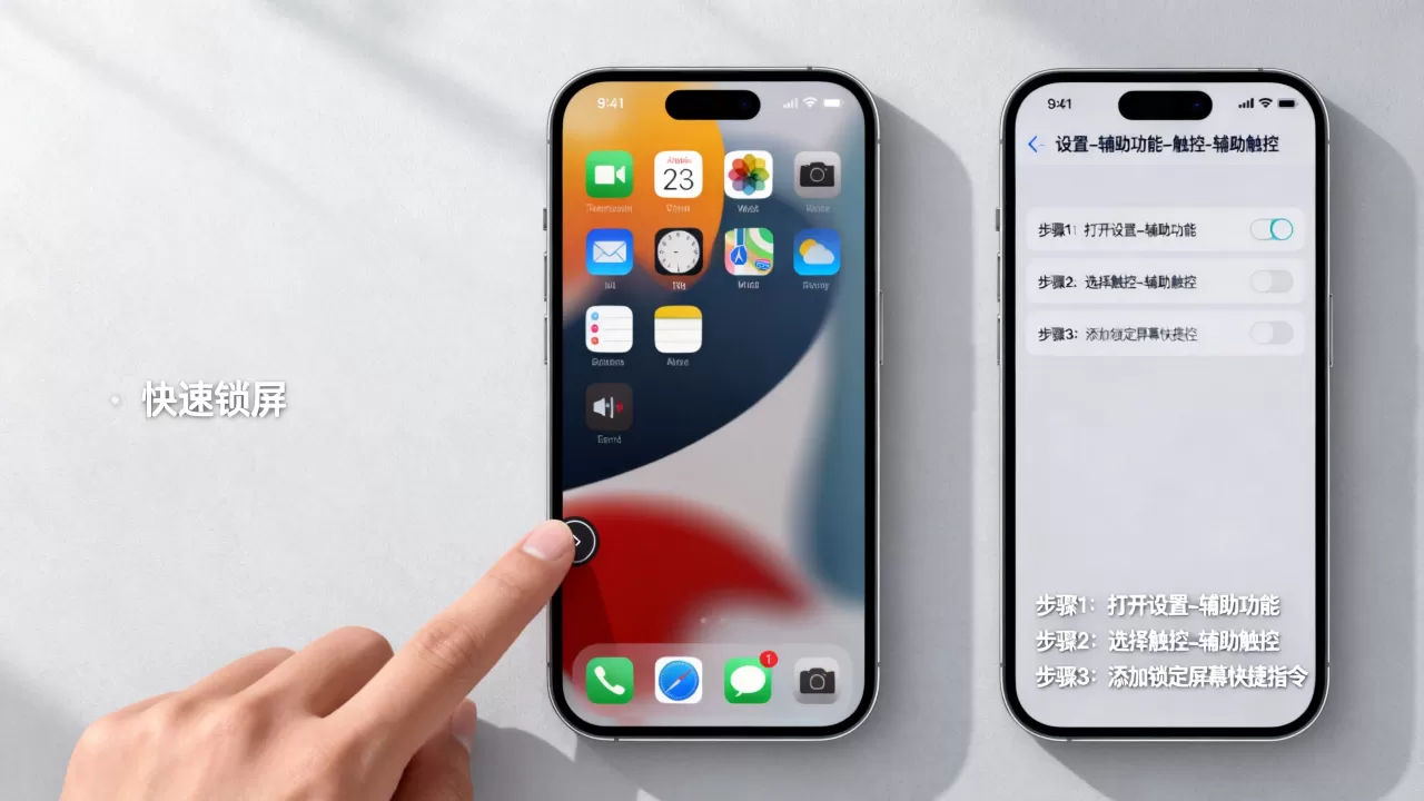 iphone怎么快速锁屏，iPhone锁屏快捷键设置