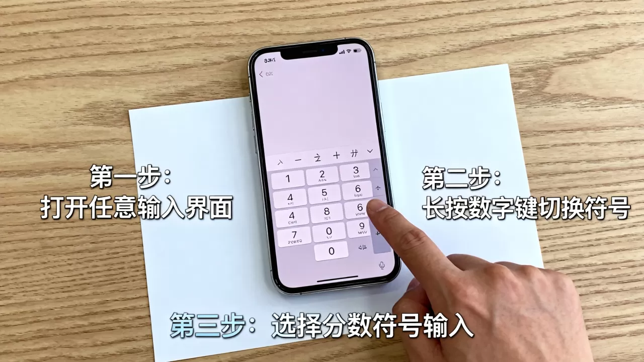 iphone怎么打分数，iphone键盘打字怎么打分数
