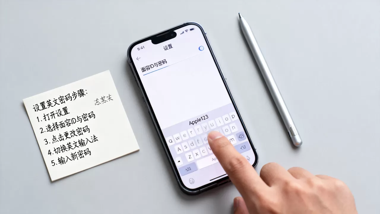 iphone锁屏英文密码怎么设置，iPhone锁屏密码设置教程