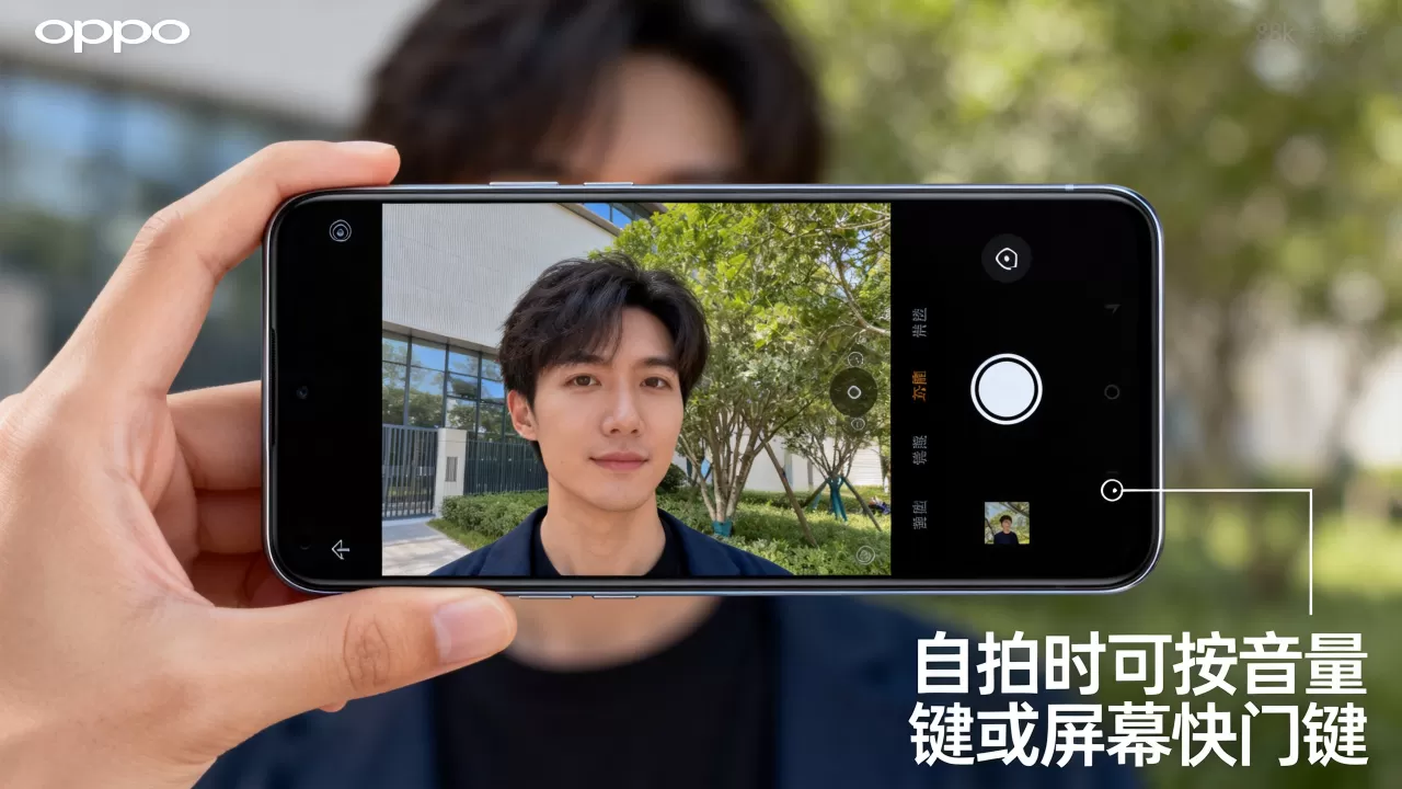 oppo手机自拍按什么键，手机拍照如何自拍