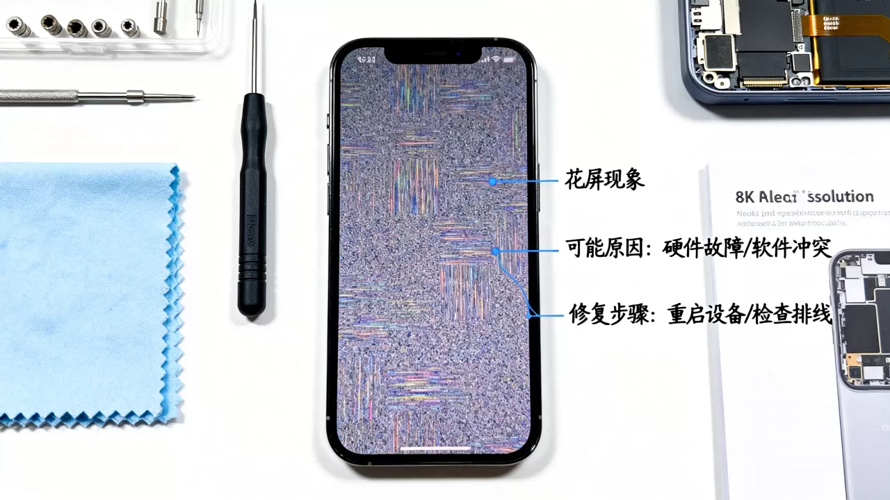 iphone花屏怎么弄出来的，iphone花屏原因及修复方法