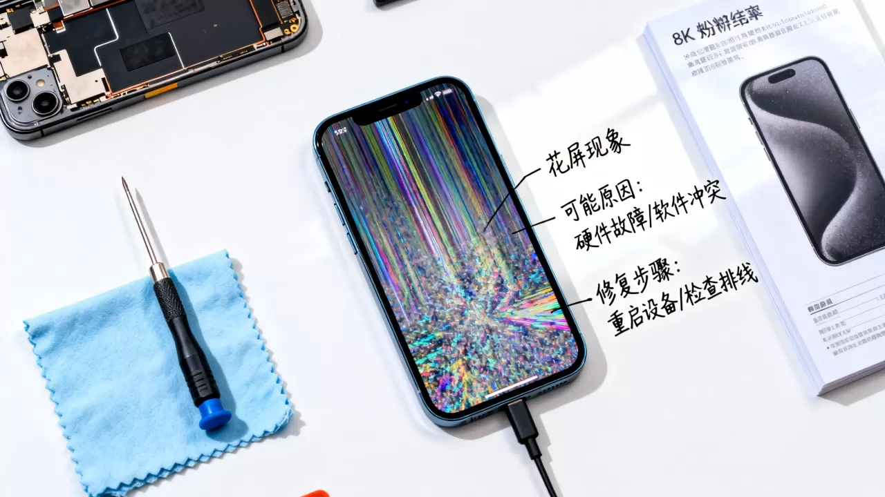 iphone花屏怎么弄出来的，iphone花屏原因及修复方法