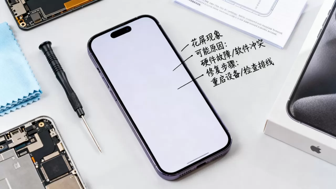 iphone花屏怎么弄出来的，iphone花屏原因及修复方法