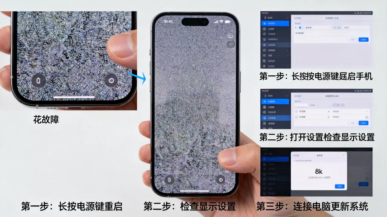 iphone花屏怎么弄出来，iphone花屏解决方法