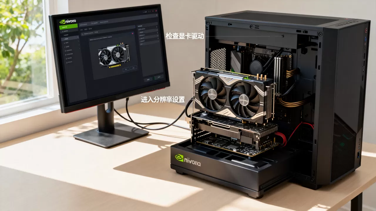 nvidia显卡没有分辨率设置怎么办，nvidia显卡分辨率怎么调
