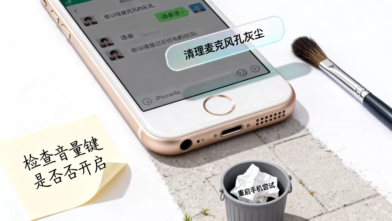 iphone6s听语音没声音怎么回事，苹果手机微信语音无声解决方法