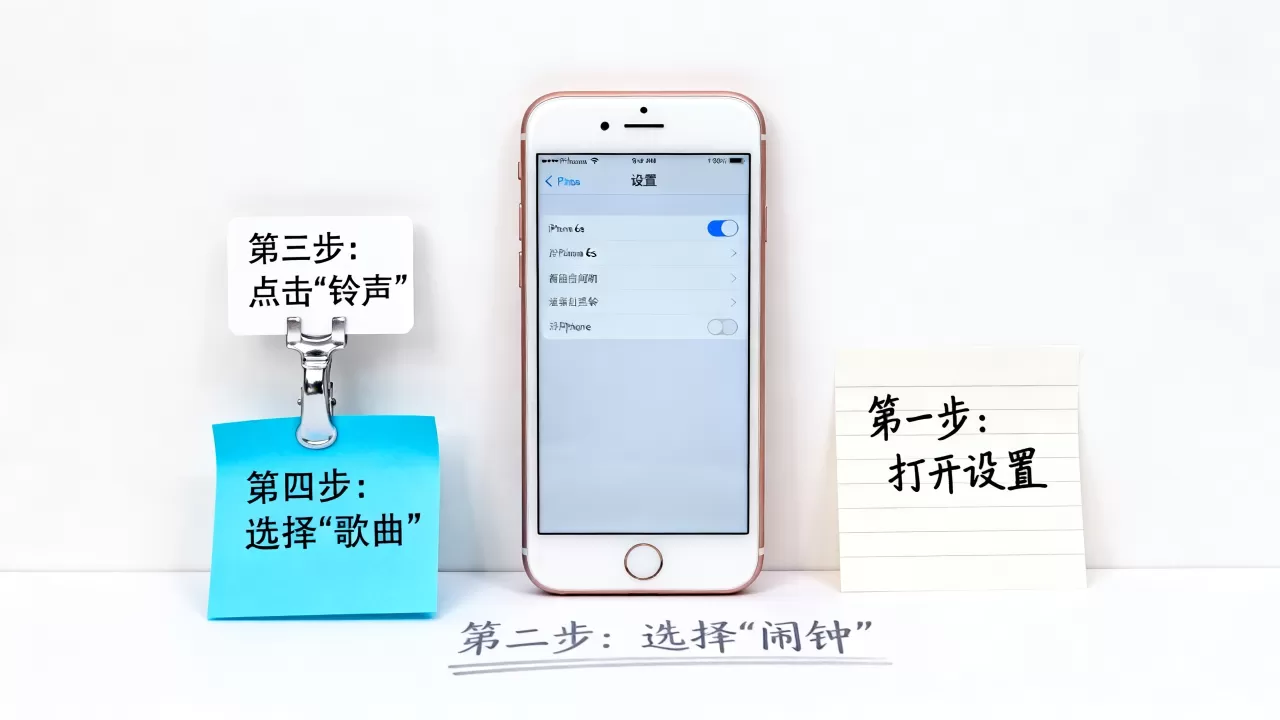 iphone6s设置闹钟歌曲铃声怎么设置，苹果手机闹钟铃声自定义教程