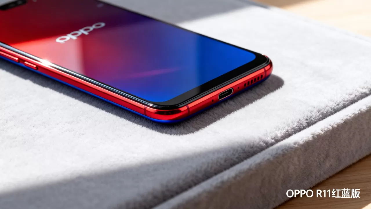 OPPO R11红蓝版实物图，OPPO R11红蓝配色