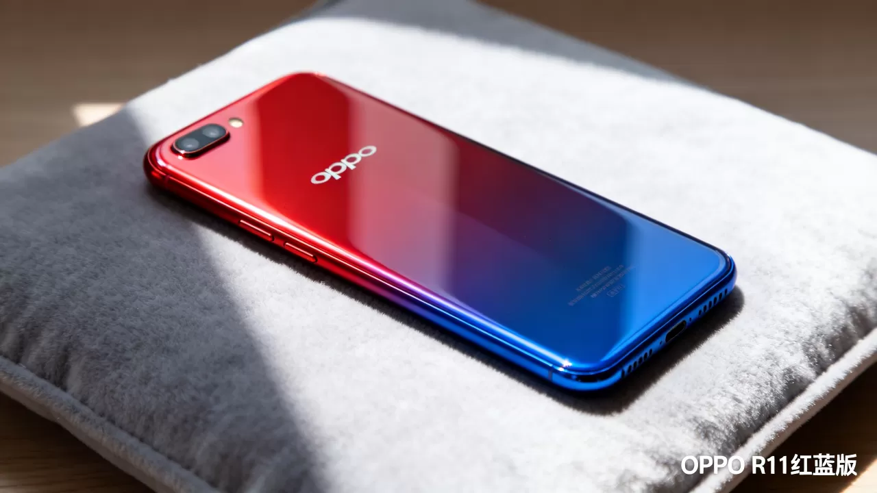 OPPO R11红蓝版实物图，OPPO R11红蓝配色