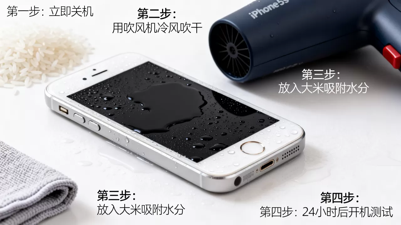 iphone5s屏幕进水黑屏怎么办,手机进水黑屏了怎么快速恢复 iphone5s屏幕进水黑屏怎么办,手机进水黑屏了怎么快速恢复