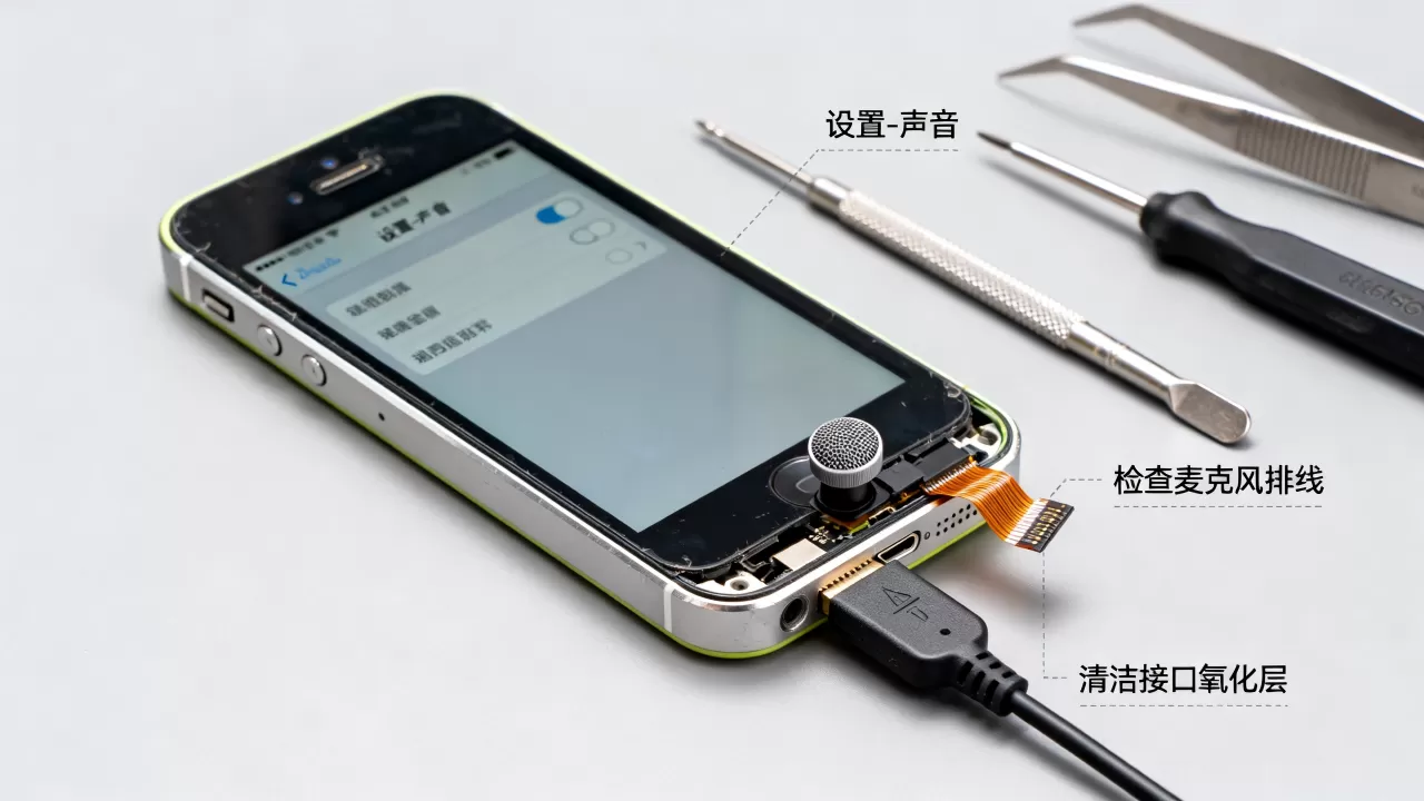 iphone5c麦克风坏了怎么办，iPhone5C麦克风故障维修方法